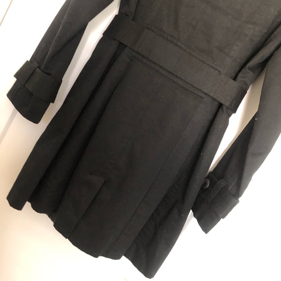 Black long jacket for women - size small - length  88 cm -like new - Picture 2 of 6